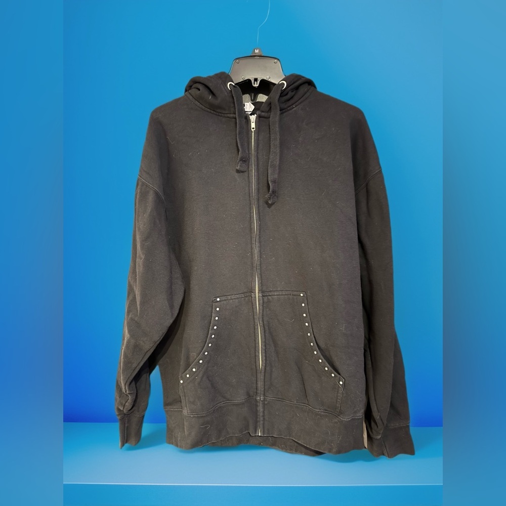Black Studded Women's Hoodie